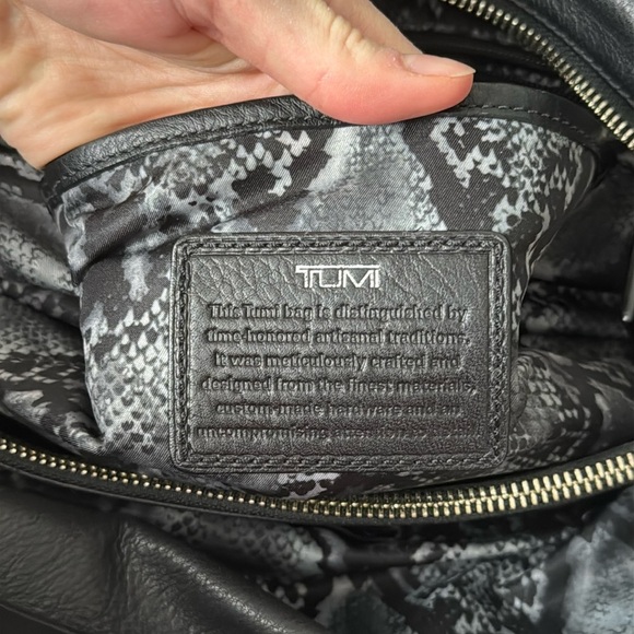 TUMI Womens Shoulder Bag Wool Blend Gray Purse - Picture 9 of 12